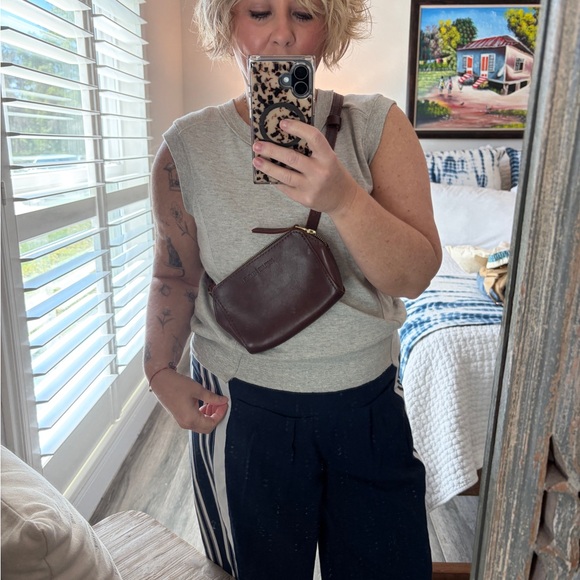 Portland Leather Handbags - Portland Leather Dark Brown Crossbody Belt Bag